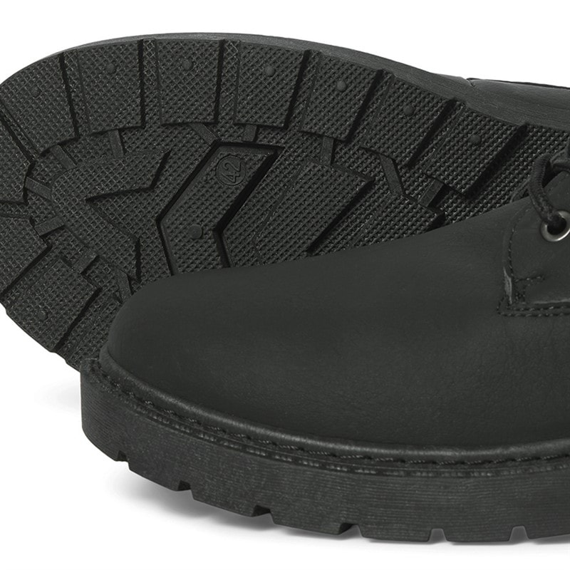 JACK & JONES Mens Thames PU Boots Anthracite - Image 2