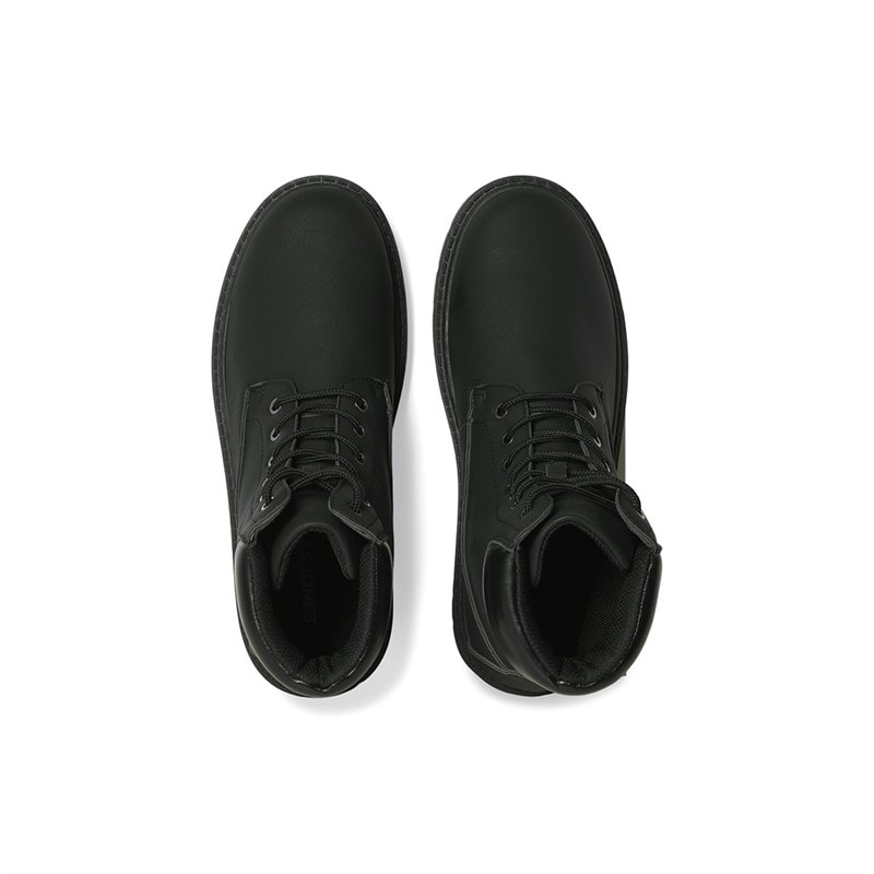 JACK & JONES Mens Thames PU Boots Anthracite - Image 3