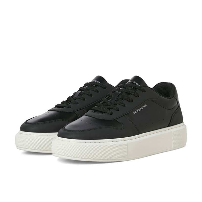 JACK & JONES Mens Cobra PU Combo Trainers Anthracite - Image 4