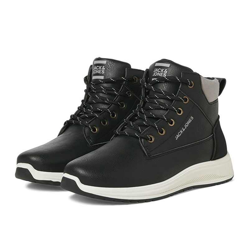 JACK & JONES Mens Alaska PU Nubuck Boots Anthracite - Image 4