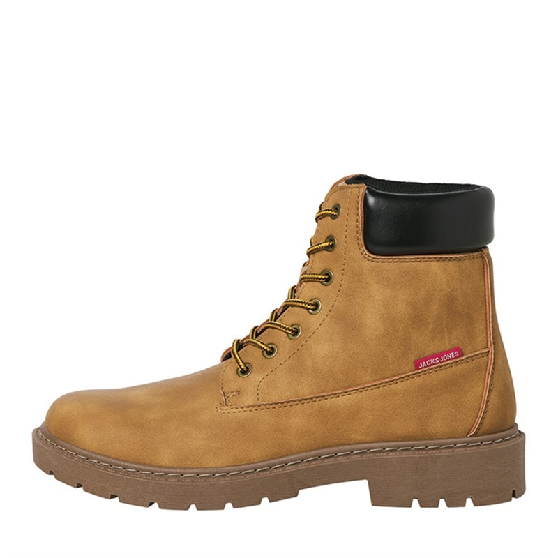 JACK & JONES Mens Thames PU Boots Honey - Image 1