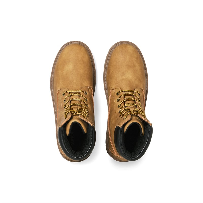 JACK & JONES Mens Thames PU Boots Honey - Image 3