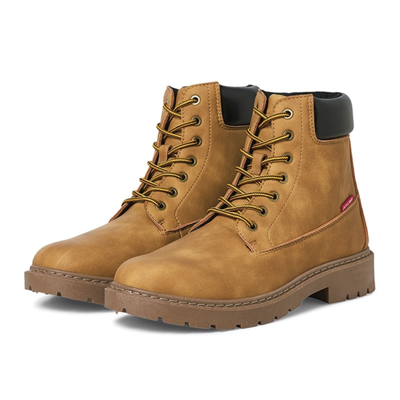 JACK & JONES Mens Thames PU Boots Honey - Image 4