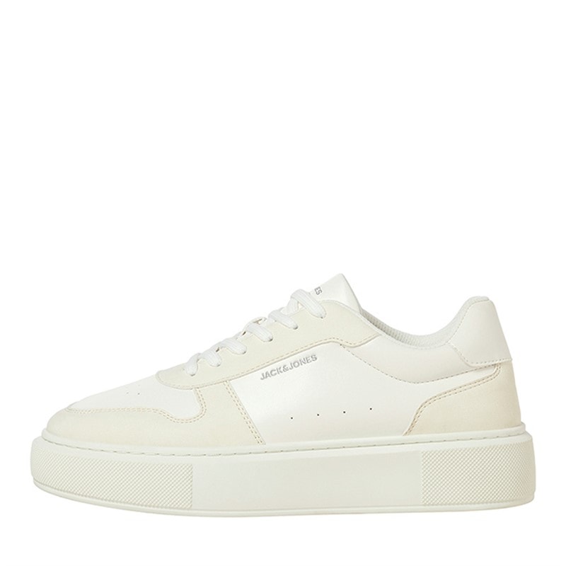 JACK & JONES Mens Cobra PU Combo Trainers White - Image 1