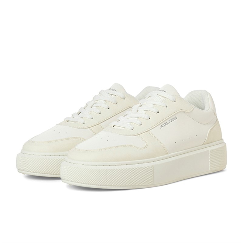 JACK & JONES Mens Cobra PU Combo Trainers White - Image 4