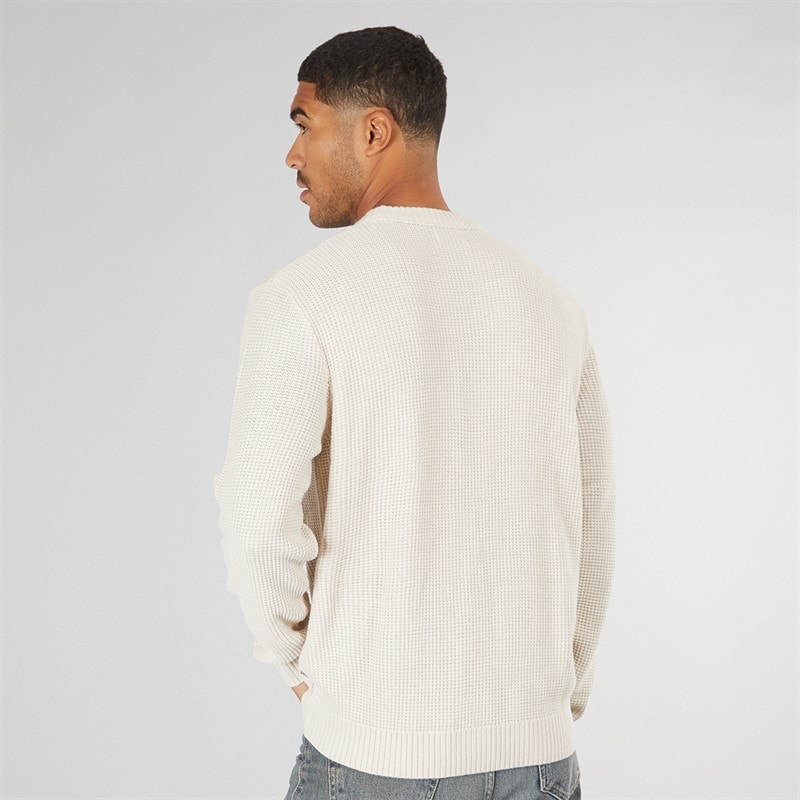 JACK & JONES Mens Rice Knit Jumper Oatmeal - Image 2