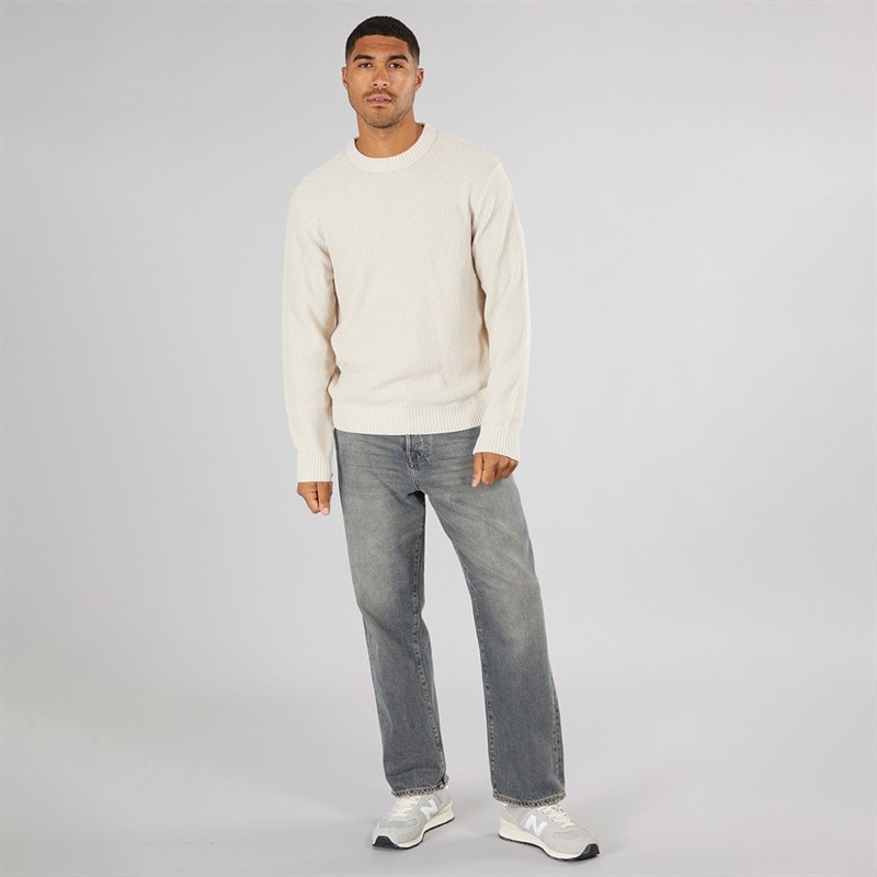 JACK & JONES Mens Rice Knit Jumper Oatmeal - Image 4