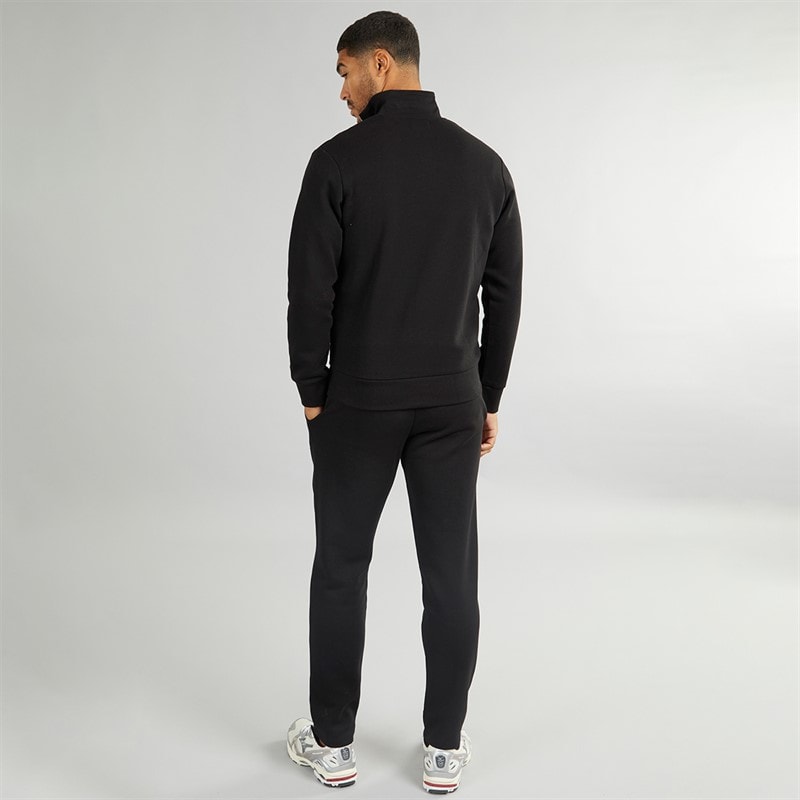 JACK & JONES Mens Mountain Open Hem 1/4 Tracksuit Black - Image 2