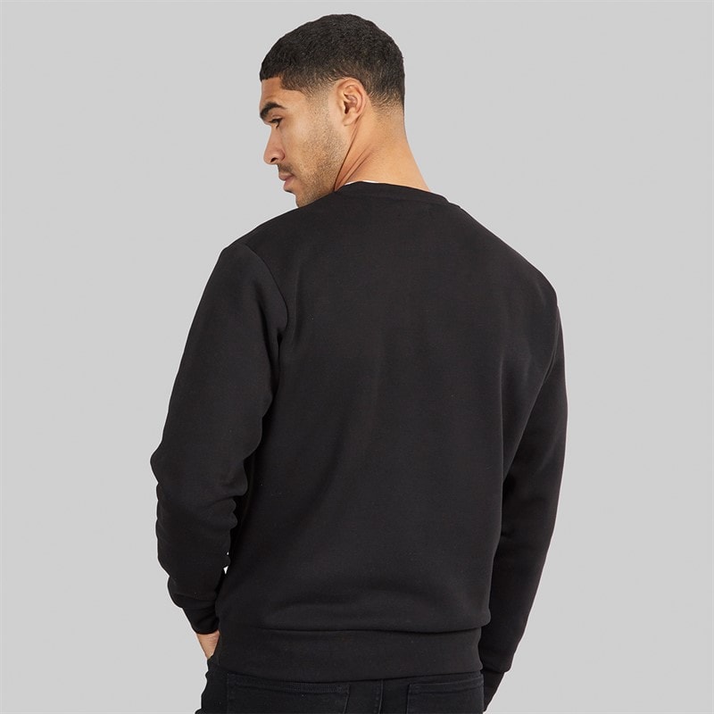 JACK & JONES Mens Vesterbro Side Sweatshirt Black/White - Image 2