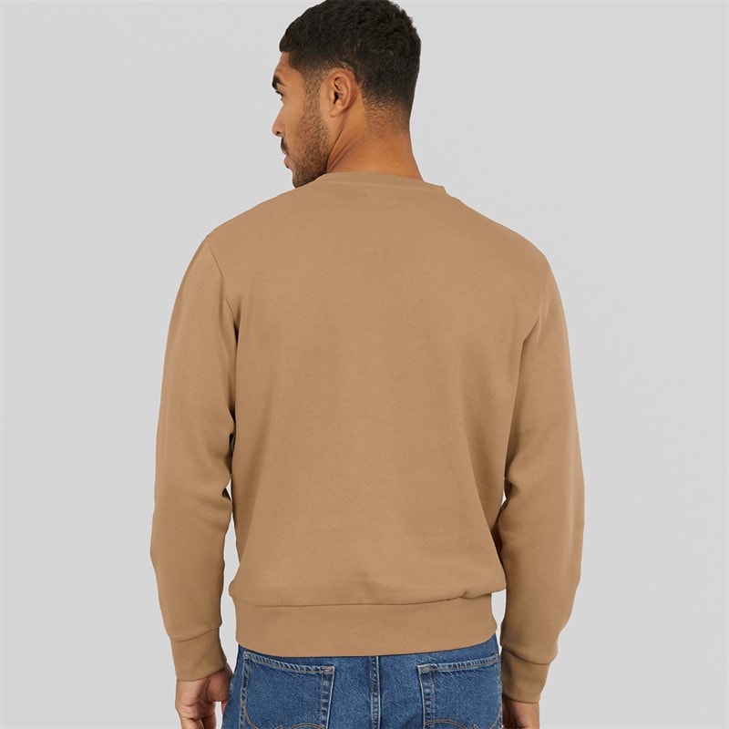 JACK & JONES Mens Vesterbro Side Sweatshirt Silver Mink/White - Image 2