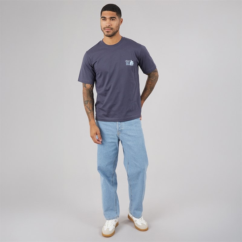 JACK & JONES Mens Alex SQ 704 Baggy Fit Jeans Light Blue - Image 4