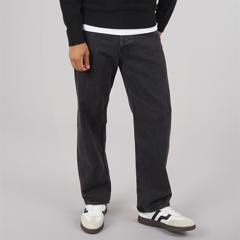 JACK & JONES Mens Alex SQ 706 Baggy Fit Jeans Black Wash