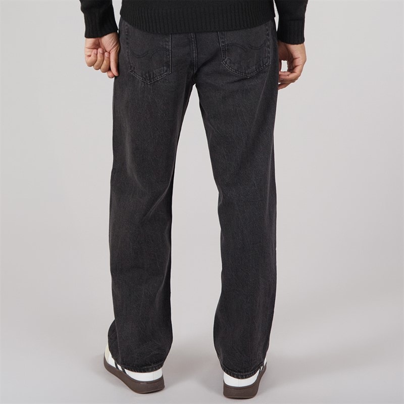 JACK & JONES Mens Alex SQ 706 Baggy Fit Jeans Black Wash - Image 2