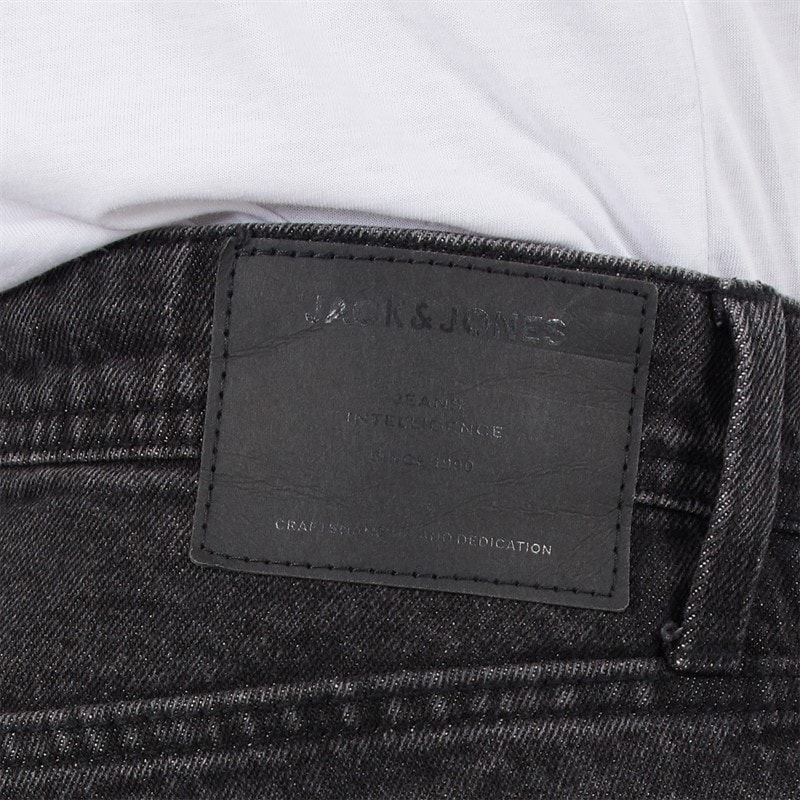 JACK & JONES Mens Alex SQ 706 Baggy Fit Jeans Black Wash - Image 3