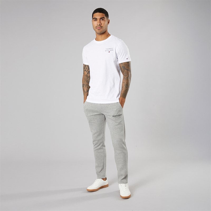 JACK & JONES Mens Vesterbro Open Hem Joggers Light Grey Marl/Black Lgm/Black - Image 4