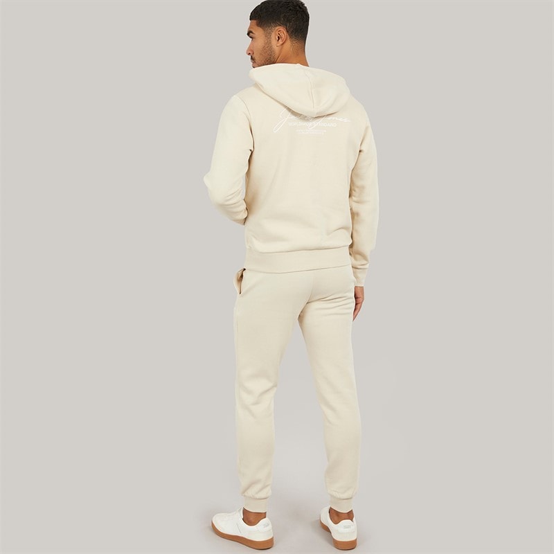 JACK & JONES Mens Cover Script Tracksuit Moonbeam - Image 2