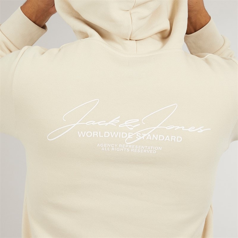 JACK & JONES Mens Cover Script Tracksuit Moonbeam - Image 5