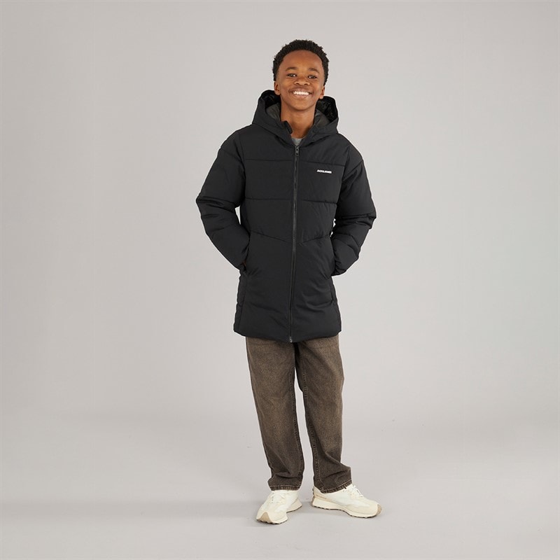 JACK & JONES Boys Brady Puffer Jacket Black - Image 3