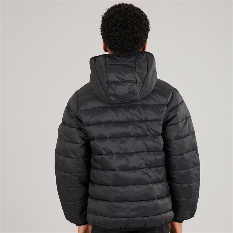 JACK & JONES Boys Wilson Puffer Jacket Black - Image 2