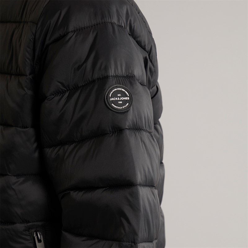 JACK & JONES Boys Wilson Puffer Jacket Black - Image 3