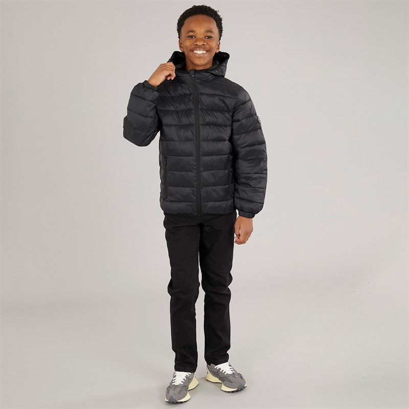 JACK & JONES Boys Wilson Puffer Jacket Black - Image 4