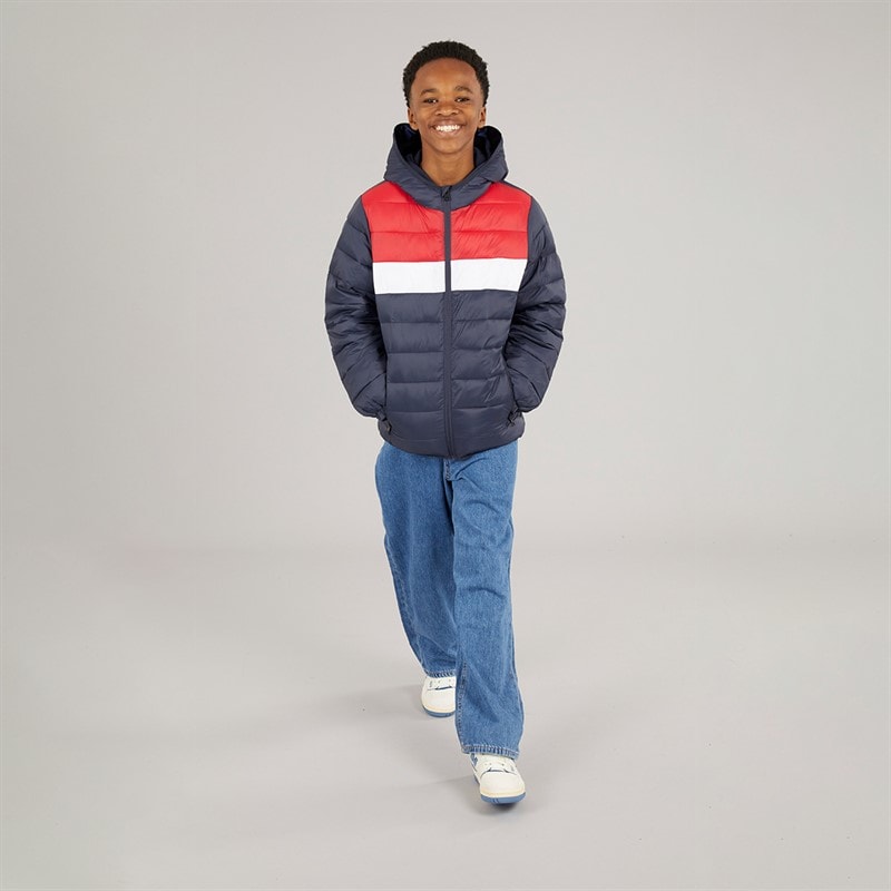 JACK & JONES Boys Wilson Puffer Jacket Navy Blazer - Image 3
