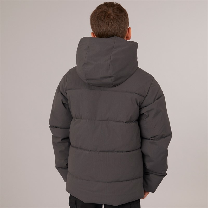 JACK & JONES Boys Brady Puffer Jacket Asphalt - Image 2