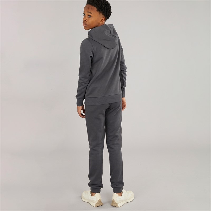 JACK & JONES Boys Rarry Hoodie And Joggers Tracksuit Asphalt - Image 2