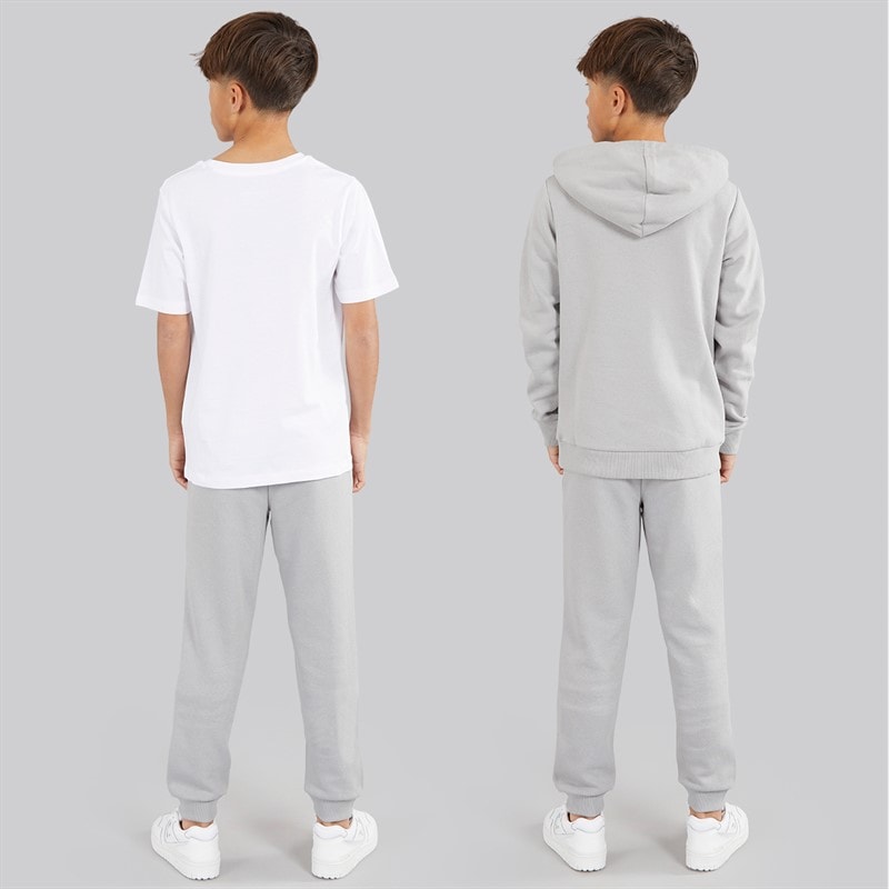 JACK & JONES Boys Rarry Three Piece Tracksuit And T-Shirt Set Alloy/White - Image 2