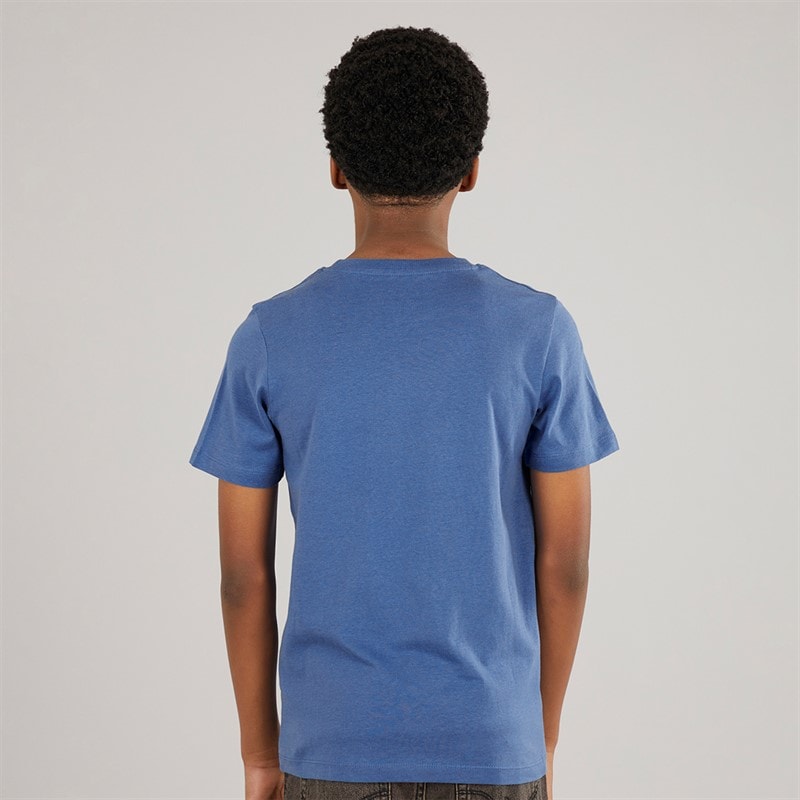 JACK & JONES Boys Atfal Three Pack T-Shirts Colbalt Blue/White/Navy Print - Image 3
