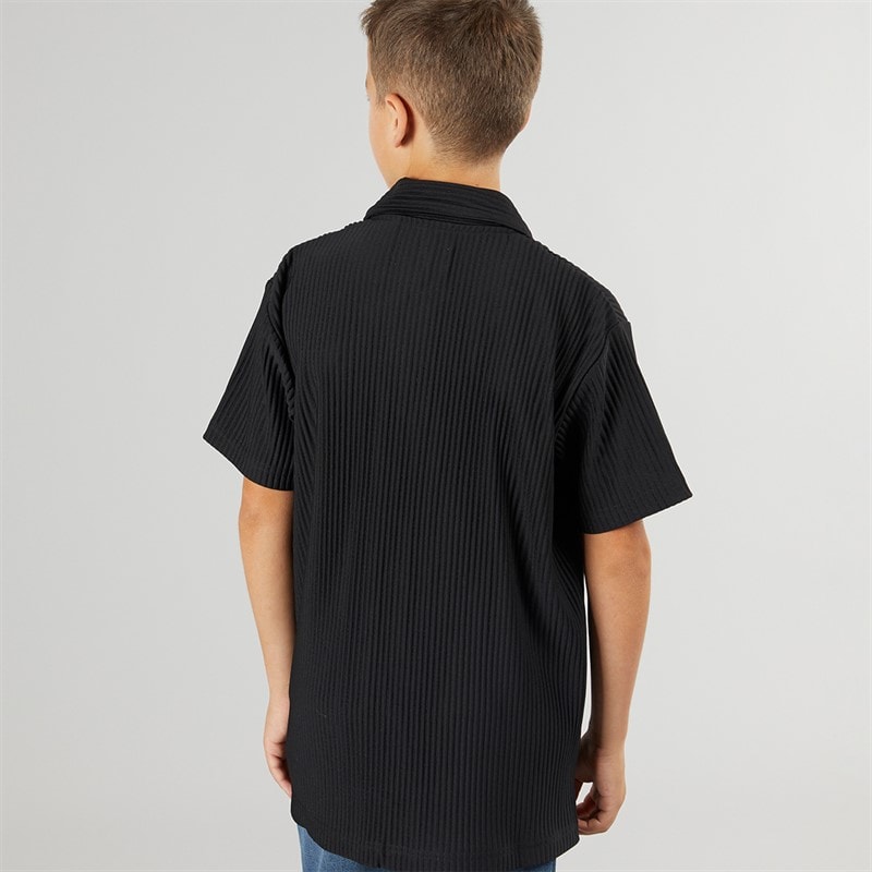 JACK & JONES Boys Interlude Shirt Black - Image 2
