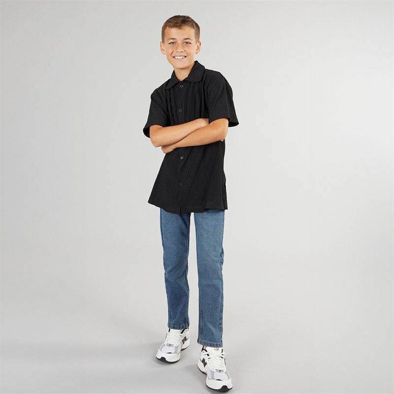 JACK & JONES Boys Interlude Shirt Black - Image 4