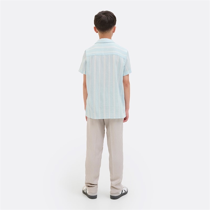 JACK & JONES Boys Avira Luke Stripe Shirt Skyway - Image 2