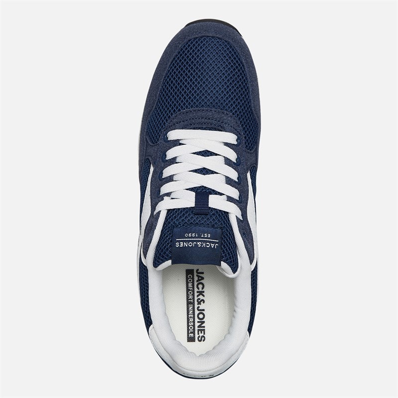 JACK & JONES Mens Siwindon Combo Trainers Navy - Image 4
