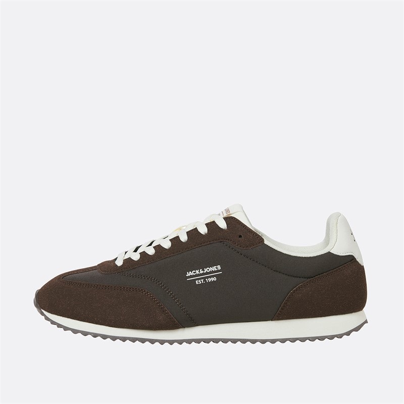 JACK & JONES Mens Retro Runner Trainers Potting Soil