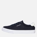 JACK & JONES Mens Basic Canvas Trainers Navy Blazer