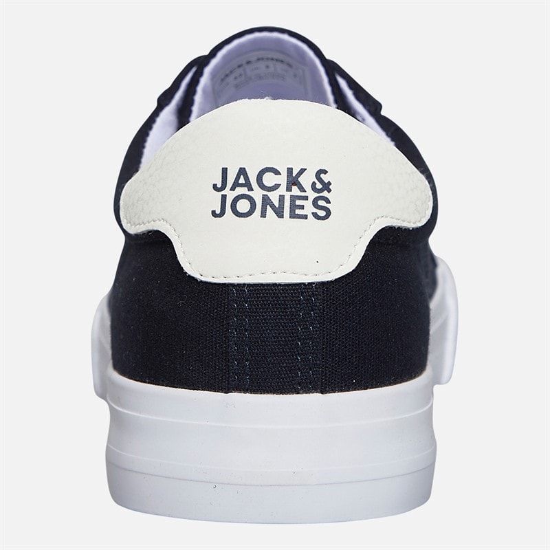 JACK & JONES Mens Basic Canvas Trainers Navy Blazer - Image 3