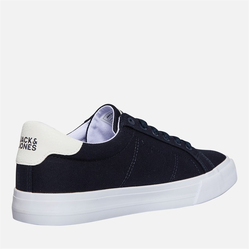 JACK & JONES Mens Basic Canvas Trainers Navy Blazer - Image 5