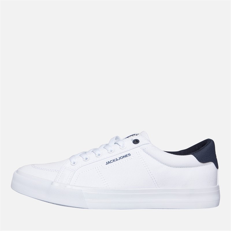 JACK & JONES Mens Basic Canvas Trainers White