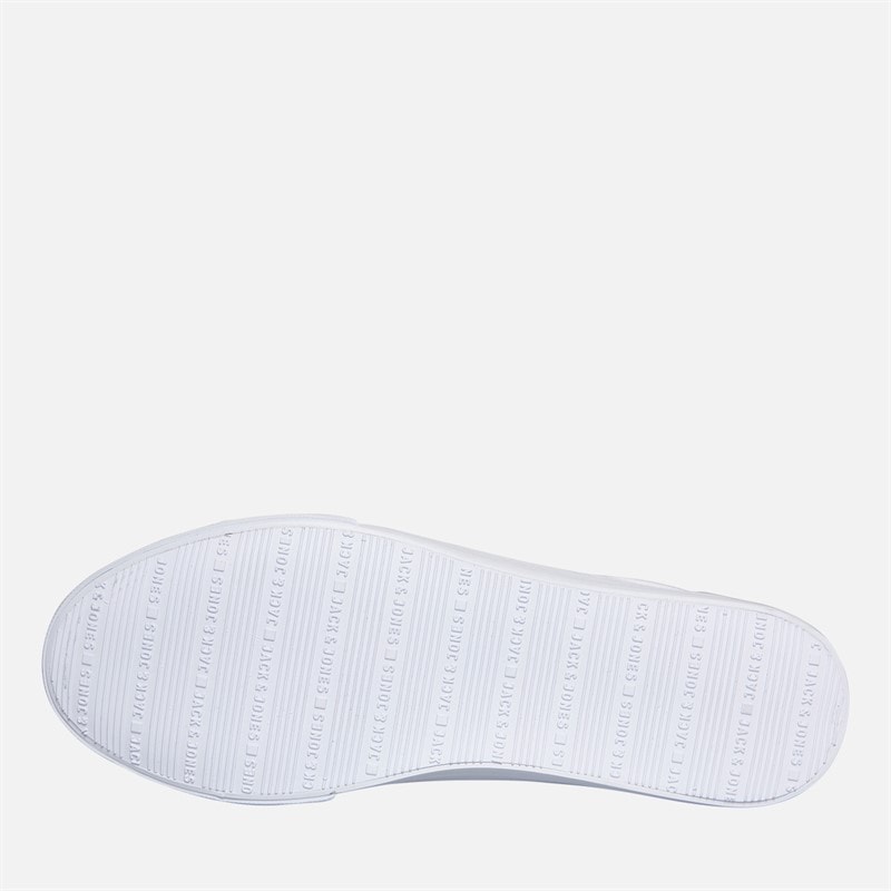 JACK & JONES Mens Basic Canvas Trainers White - Image 2