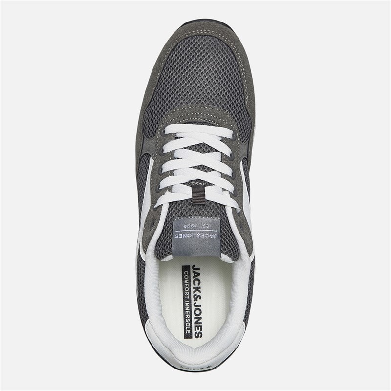 JACK & JONES Mens Siwindon Combo Trainers Grey - Image 4