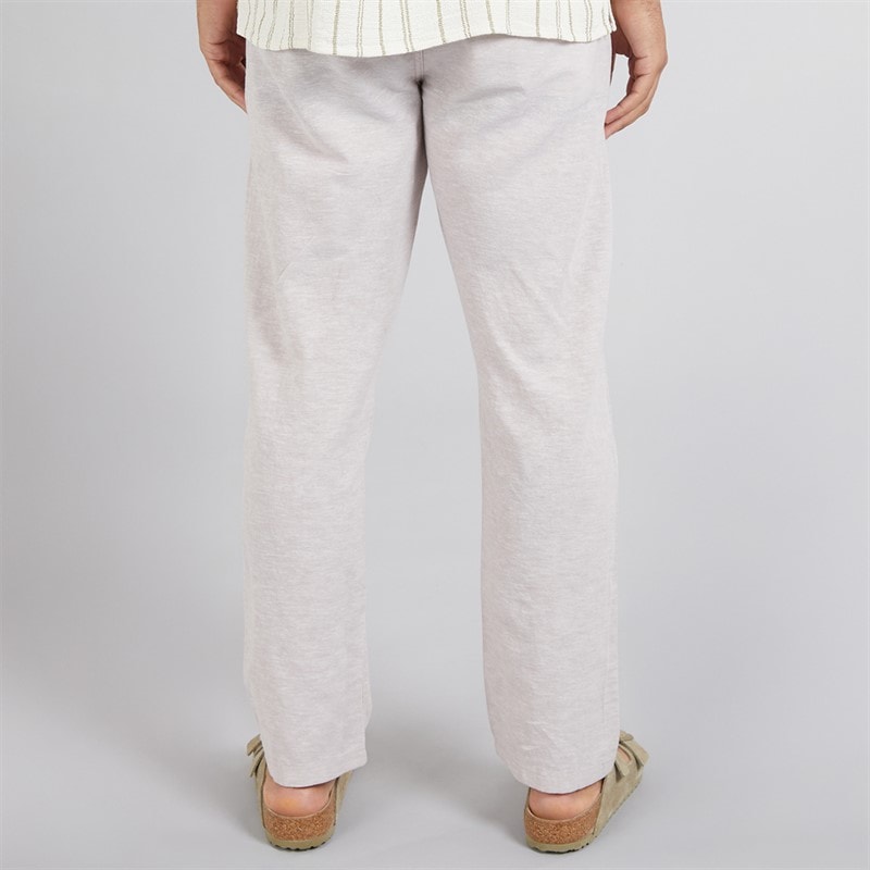 JACK & JONES Mens Kane Paros Linen Blend Trousers Crockery - Image 2