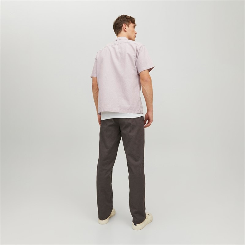 JACK & JONES Mens Summer Resort Short Sleeve Shirt Crockery - Image 2