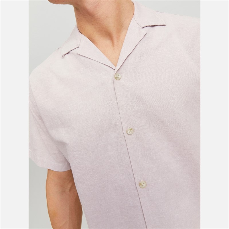 JACK & JONES Mens Summer Resort Short Sleeve Shirt Crockery - Image 3