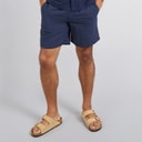 JACK & JONES Mens Jaiden Linen Blend Shorts Navy Blazer