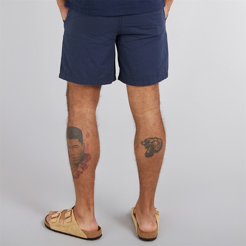 JACK & JONES Mens Jaiden Linen Blend Shorts Navy Blazer - Image 2