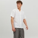 JACK & JONES Mens Summer Resort Short Sleeve Shirt White