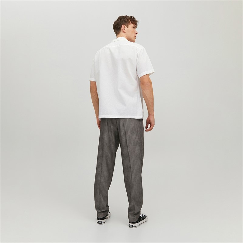 JACK & JONES Mens Summer Resort Short Sleeve Shirt White - Image 2
