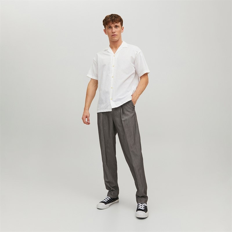 JACK & JONES Mens Summer Resort Short Sleeve Shirt White - Image 4