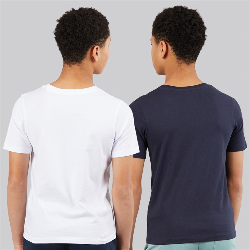 JACK & JONES Boys Corp Play1 Two Pack T-Shirts Navy Blazer - Image 2